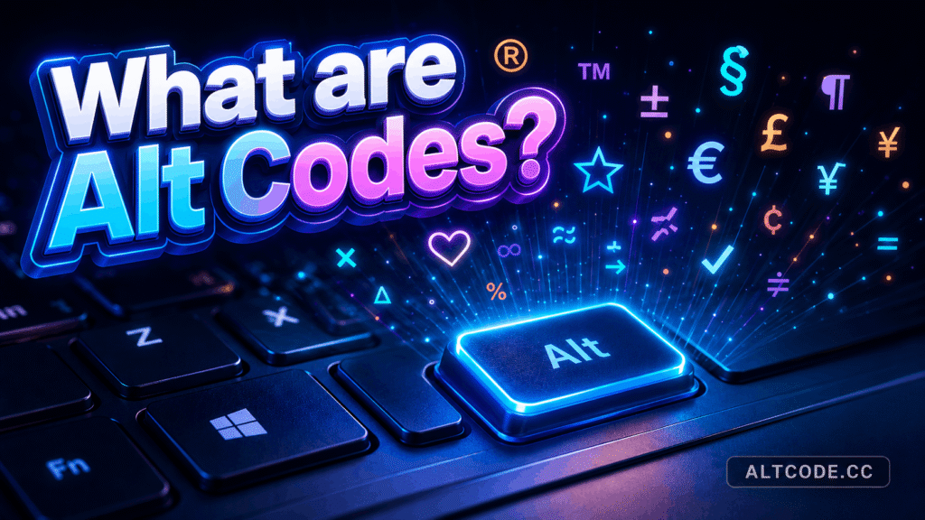 What are Alt Codes - ALTCODE.CC